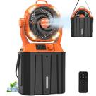 Ventilador HIMONI 20000mAh com Nebulização, Balde de 6 L, Controle Remoto e LED
