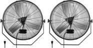 Ventilador industrial de parede Simple Deluxe de 24 polegadas, pacote com 2 unidades, preto Ventilador industrial de parede Simple Deluxe de 24 polegadas, pacote com 2 unidades, preto