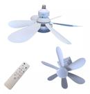 Ventilador Lâmpada De Teto 45w Silencioso Controle Remoto Dimerizavel Bivolt Galaxy