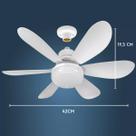 Ventilador Led + Controle De Teto C/ Lâmpada Para Bocal E27