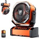 Ventilador LED de acampamento com luz, bateria recarregável de 20000mAh