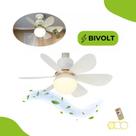Ventilador Luminária de Teto 50W com Rotação Automática e Controle
