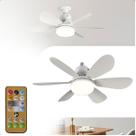 Ventilador Luminária De Teto Com Controle Remoto 110v/220v Led Branco Premium