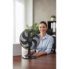 Ventilador Mesa 40cm 6 Pás Turbo Potente Oscilante Preto