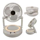 Ventilador Mesa Dobravel 3 Niveis Led Iluminaçao Noturna Usb Portatil Recarregavel Verao Calor Escrivaninha Decoraçao