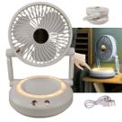 Ventilador Mesa Dobravel 3 Velocidades Iluminaçao Led Usb Portatil Verao Calor Escrivaninha Penteadeira Decoraçao