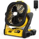 Ventilador operado por bateria TREXEEN para Dw 20V Max com adaptador AC Ventilador operado por bateria TREXEEN para Dw 20V Max com adaptador AC