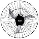 Ventilador p/ Parede Bivolt 3 Pás 155W 60cm Sprint Preto Ventilação p/ Ambientes
