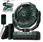 Ventilador para Camping Korbot 36000mAh 4 Velocidades com LED Recarregável
