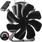 Ventilador para fogão a lenha VODA de 8 pás com termômetro