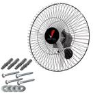 Ventilador Parede 60 Cm Ventura Classic Preto Bivolt VENTI-DELTA + Kit Fixador