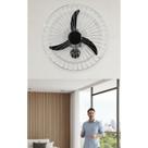 Ventilador Parede 60cm Potente Oscilante Preto Aço Bivolt