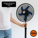 Ventilador Pedestal Premium 60W 220V Preto Alta Potência e Ajuste de Altura Ventilador Pedestal Premium 60W 220V Preto Alta Potência e Ajuste de Altura