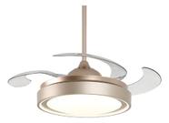 Ventilador Plafon Led Air Gold Retrátil Com Controle Opus Bivolt