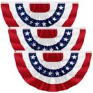 Ventilador plissado Flag Gralima American, 2 x 4 pés, pacote com 3 poliéster