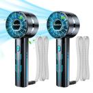 Ventilador portátil AAOlin Mini Portable, pacote com 2 unidades, recarregável de 4 velocidades