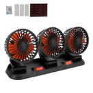Ventilador Portatil Ajustavel Giratorio Triplo 2 Velocidades Carro Escritorio Casa Quarto Verao Sol Calor Dias Quentes