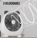 Ventilador Portatil Branco Modelo Gatinho Forte De Mesa Pequeno Para Quarto Fofinho Vento Gelado Exc