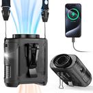 Ventilador portátil com clipe de cintura COMLIFE 10000mAh com lanterna preta