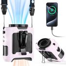 Ventilador portátil com clipe de cintura COMLIFE 10000mAh com lanterna rosa