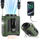 Ventilador portátil com clipe de cintura COMLIFE 10000mAh com lanterna verde