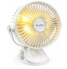 Ventilador Portatil Com Iluminação Recarrregável 5 Velocidades Largua 15 Cm - Branco Ventilador Portatil Com Iluminação Recarrregável 5 Velocidades Largua 15 Cm - Branco