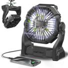 Ventilador portátil CONBOLA recarregável 25400mAh com lanterna LED