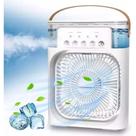 Ventilador Portátil de Mesa Mini Ar Umidificador Climatizador Led Água e Gelo 3 Velocidades Led (