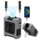 Ventilador portátil FANSYJKJ Ventilador pessoal vestível com 5 velocidades, máximo de 55 horas de trabalho, ventiladores de pescoço portáteis de baixo ruído, ventiladores de cintura refrigerados para acampar e viajar, display elétrico LED de 10000 mAh recarregável (cinza)