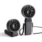 Ventilador portátil JISULIFE LIFE7 2024 com display LED 5000mAh preto