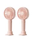 Ventilador portátil Linlinwill Portable USB Recarregável, pacote com 2 unidades, rosa