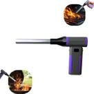 Ventilador Portátil Premium Acender Carvão Churrasqueira Cor:Roxo Cinza