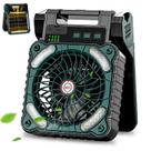 Ventilador Portátil Sendowtek com Painel Solar - 10400mAh, Temporizador, LED e USB