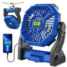 Ventilador portátil TDLOL recarregável USB giratório de 270