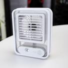 Ventilador Portatil Umidifcador Luminaria Usb De Mesa 3 Velocidades Branco