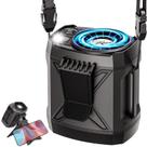 Ventilador portátil Yamokizy Recarregável de 4 Velocidades Preto Ventilador portátil Yamokizy Recarregável de 4 Velocidades Preto