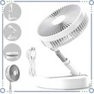Ventilador Recarregável Dobrável Portátil Sem Fio 19cm Silencioso