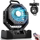 Ventilador recarregável portátil AUZONIMICS 20000mAh com luz LED