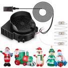 Ventilador Reeooue Air Blower 12V 1.0A com 3 luzes LED à prova d'água