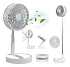 Ventilador Retrátil Recarregável De Mesa Usb Bateria 7200mah