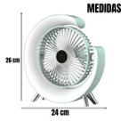 Ventilador RGB Para Mesa Com Cores Vibrantes E Vários Níveis De Velocidade