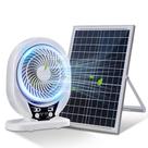 Ventilador Solar LED Portátil Recarregável Para Camping Ao Ar Livre, Piqueniques, Churrascos, Pesca