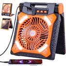 Ventilador solar WESTTREE X98 recarregável com luz LED laranja