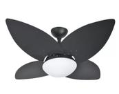 Ventilador Teto 4 Pás Sala Quarto Luxo Silencioso Preto 220V