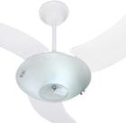 Ventilador Teto Clean 127 Volts 130 watts 3 Pás Branco Pás Transparente TRON