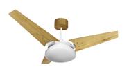 Ventilador Teto LED Borda Infinita 3000K Nunes Branco 3 Pás Freijó 220 V