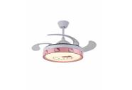 Ventilador teto retratil infantil led bluetooth hello kitty