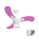 Ventilador Teto Super Baby Colors 3 Pás Mdf Branco/Rosa 110V Ventilador Teto Super Baby Colors 3 Pás Mdf Branco/Rosa 110V