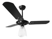 Ventilador Teto Ventex Yris 3 Pás MDF Preto/Preto Silencioso - Ventilador Teto Ventex Yris 3 Pás MDF Preto/Preto Silencioso -