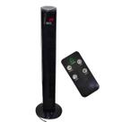 Ventilador Torre Grande 70W Giratorio Oscila Silencioso 3 Velocidades Ajustaveis Controle Visor Led Sol Verao Calor Quarto Sala Casa
